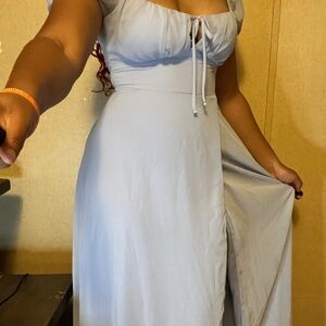 flowy light Blue Dress